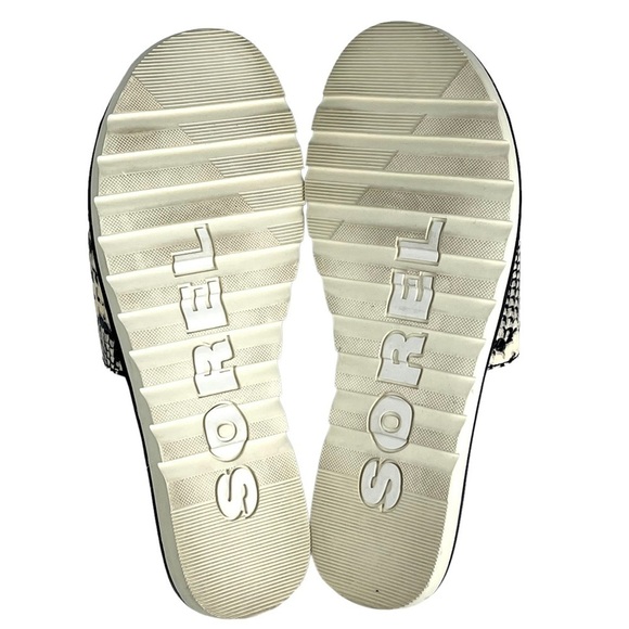 SOREL ELLA II BLOCK SLIDE SNAKESKIN RUBBER SOLE LEATHER SANDAL - Picture 5 of 10